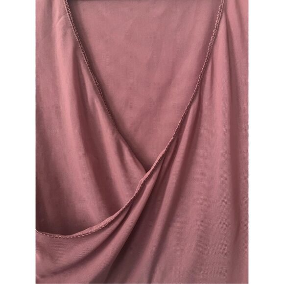 BP from Nordstrom Medium Cropped Long Sleeve Sheer Faux Wrap Blouse NEW - Picture 3 of 6